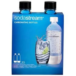 Sodastream 1l Carbonating Bottles- Black (Twin Pack)