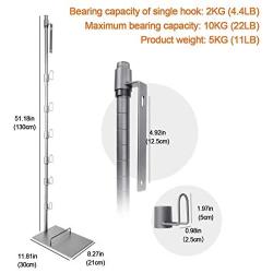 Accessory Storage Stand Holder Compatible with Dyson V11 V10 V8 V7 V6, Docking Station Holder Floor Stand for Dyson Cordless Vacuum Cleaners, Metal Organizer Bracket with 6 Hooks, Silver Gray