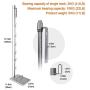 Accessory Storage Stand Holder Compatible with Dyson V11 V10 V8 V7 V6, Docking Station Holder Floor Stand for Dyson Cordless Vacuum Cleaners, Metal Organizer Bracket with 6 Hooks, Silver Gray