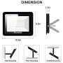 MORSEN 100W LED Flood Light 2 Pack,10000lm Super Bright Security Lights,IP66 Waterproof Outdoor Work Light,UL Certificated Plug,5000K Daylight White Floodlight for Yard,Garden,Garage,Rooftop,Patio