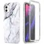 SURITCH Marble iPhone 11 Case, [Built-in Screen Protector] Full-Body Protection Hard PC Bumper Glossy Soft TPU Rubber Gel Shockproof Cover for iPhone 11/XI 6.1 inch 2019 (Black Marble)