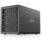 ORICO 4 Bay USB 3.0 to SATA External Hard Drive RAID Enclosure Support 64TB, 2.5/3.5 inch HDD SSD Enclosure Built-in 150W Power/Dual Chip for Enterprise Data Storage Backup (Support RAID)
