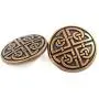 Bezelry 10 Pieces Celtic Shield Knot Metal Shank Buttons. 25mm (1 inch) (Antique Copper)