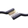 eBoot Mini Wire Brush Set for Cleaning Welding Slag and Rust, 6 Pack, Stainless Steel and Brass