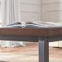 DYH Coffee Tables for Living Room, Rustic Wood and Metal Cocktail Table with Shelf, 47 Inch Vintage Espresso