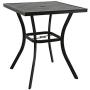 Ulax Furniture 31 x 31 Outdoor Bar Table Patio Metal Bar Bistro Table with Umbrella Hole