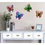 ShabbyDecor Metal Butterfly Wall Art Hanging Décor for Patio Garden Backyard Outdoor and Indoor Set of 4