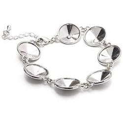 Swarovski - Create Your Style Metal Silver Bracelet Rivoli Base 3 packages of 1 Piece (3 Total Crystals)