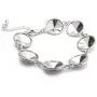 Swarovski - Create Your Style Metal Silver Bracelet Rivoli Base 3 packages of 1 Piece (3 Total Crystals)