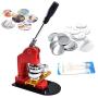 TOAUTO Button Badge Maker 58mm 2.28 Inch Button Badge Kit Pins Punch Press Machine Aluminum Slide 100pcs Free Button Parts and Circle Cutter (58mm 2.28inch)