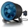 TerraBloom ECMF-250, Quiet 10'' Inline Duct Fan with 0-100% Variable Speed Controller, Air Tight Metal Casing, Energy Efficient EC Motor. Heating and Cooling Booster and Exhaust Blower For Grow Rooms