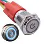 TWTADE 22mm Waterproof Latching Power Metal Push Button Switch 7/8 10A DC12V Stainless Steel Shell (Blue) LED Ring Switch 1NO 1NC with Wire Socket Plug YG-GQ22AF-D-L-B TWTADE 22mm Waterproof Latching Power Metal Push Button Switch 7/8 10A DC12V Stainless Steel Shell (Blue) LED Ring Switch 1NO 1NC with Wire Socket Plug YG-GQ22AF-D-L-B