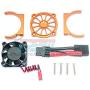GPM for Traxxas E-Revo 2.0 VXL Brushless (86086-4) Upgrade Parts Aluminum Motor Heatsink with Cooling Fan - 1 Set Orange