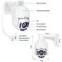 PTZ POE HD 5MP Security IP Camera Outdoor 4X Zoom H.265 Waterproof ONVIF Surveillance Built in 2 Ways Audio Support IR Night Vision Auto Tracking and SD Card Slot PTZ POE HD 5MP Security IP Camera Outdoor 4X Zoom H.265 Waterproof ONVIF Surveillance Built in 2 Ways Audio Support IR Night Vision Auto Tracking and SD Card Slot