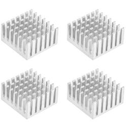 uxcell Electronic Radiators Heatsink for MOS GPU IC Chip Silver 28 x 28 x 15 mm 4pcs