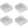 uxcell Electronic Radiators Heatsink for MOS GPU IC Chip Silver 28 x 28 x 15 mm 4pcs