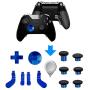 Easegmer Plating Elite Series 2 Kits - 13 in 1 Metal Interchangeable 6 Swap Thumbsticks Joysticks, 4 Trigger Paddles and 2 Dpads for Elite Series 2 Xbox One Controller (Blue-Plating)