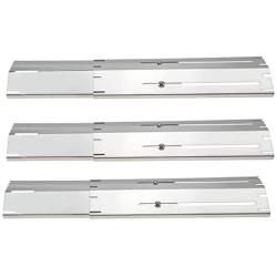 Hisencn Universal Replacement Heavy Duty Adjustable Stainless Steel Heat Plate Shield, Heat Tent, Flavorizer Bar, Burner Cover, Flame Tamer for Brinkmann Gas Grill, Extends from 11.75'' up to 21'' L