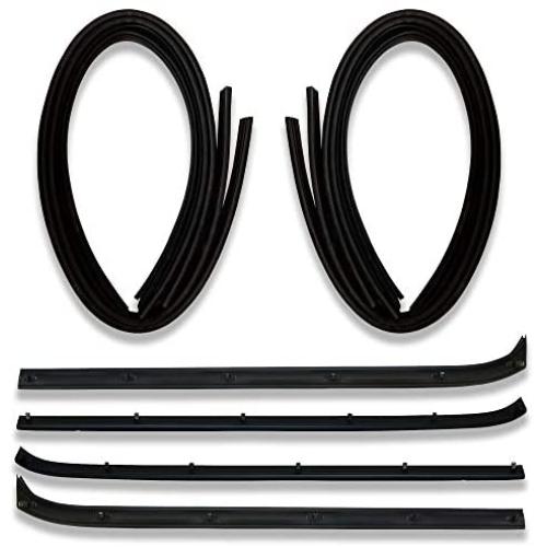 Make Auto Parts Manufacturing - Set of 8 Window Sweep Run Channel Weatherstrip Seal Kit for Ford F-250 Truck