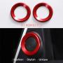5 PCS for Honda Civic 10th Gen Audio Speaker Cover Engine Start Stop Button Emblem, AC Switch Temperature Climate Knob Ring, Interior Accessories(Red)