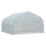 Outsunny 11.5 x 10 x 7 Outdoor Portable Walk-in Tunnel Greenhouse with Roll-up Windows & Zippered Entrance, White