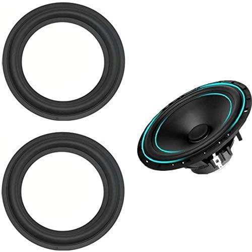 LinaLife 2pcs 4 inch 4'' Speaker Foam Surround Repair Kit, 90mm Perforated Rubber Edge Rings Replacement Parts Speaker Repair DIY Speaker Surround Repair Rubber Edge Replacement