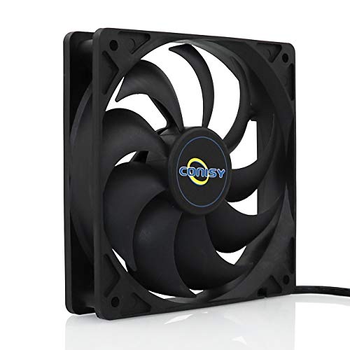 Conisy 120 mm PWM PC Case Fan, 4 Pin 800-2000 RPM Adjustable High Airflow Cooling Fan for Computer Coolers and Radiators System (Multicolor)