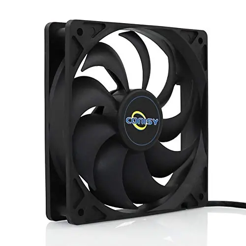 Conisy 120 mm PWM PC Case Fan, 4 Pin 800-2000 RPM Adjustable High Airflow Cooling Fan for Computer Coolers and Radiators System (Multicolor)
