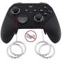 eXtremeRate Matte Chrome Silver Accent Rings Accessories for Xbox One Elite, Elite Series 2 Controller, Replacement Parts Profile Switch Buttons for Xbox One Elite Controller - Pack of 2