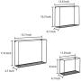Modern Metal Wire Frame Shadow Boxes, Decorative Wire Cube Floating Shelves, Set of 3, Black