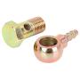 X AUTOHAUX 2 Sets 16mm Diameter Banjo Hose Barb Bolt Fittings Banjo Bolt Washer Bronze Tone Metal for Motorcycle Car