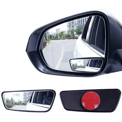 Livtee Framed Rectangular Blind Spot Mirror, HD Glass and ABS Housing Convex Wide Angle Rearview Mirror with Adjustable Stick for Universal Car (2 pcs) Livtee Framed Rectangular Blind Spot Mirror, HD Glass and ABS Housing Convex Wide Angle Rearview Mirror with Adjustable Stick for Universal Car (2 pcs)