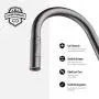 Black Stainless Faucet with Pull Down Sprayer, Kitchen Faucet Sink Faucet with Pull Out Sprayer, Single Hole and 3 Hole Deck Mount, Single Handle Copper Kitchen Faucets, Matte Gun Black, FORIOUS Black Stainless Faucet with Pull Down Sprayer, Kitchen Faucet Sink Faucet with Pull Out Sprayer, Single Hole and 3 Hole Deck Mount, Single Handle Copper Kitchen Faucets, Matte Gun Black, FORIOUS