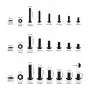 VIGRUE M3 M4 M5 Alloy Steel Hex Socket Button Head Cap Nuts Flat Washers Kit Black Screw Assortment(570 PCS) VIGRUE M3 M4 M5 Alloy Steel Hex Socket Button Head Cap Nuts Flat Washers Kit Black Screw Assortment(570 PCS)