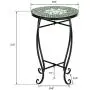 VINGLI Mosaic Accent Table, 14'' Round Side Table,End Table, Plant Stand Decor for Patio Porch Beach Theme Balcony Back Deck Pool Indoor Outdoor Coffee, Metal Cobalt Glass Top Black Iron(Green Garden) VINGLI Mosaic Accent Table, 14'' Round Side Table,End Table, Plant Stand Decor for Patio Porch Beach Theme Balcony Back Deck Pool Indoor Outdoor Coffee, Metal Cobalt Glass Top Black Iron(Green Garden)