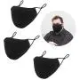 Extra Large Washable Cotton Mouth shields, 3-Ply Black Adjustable Ear Loop - Breathable Reuasble Unisex Adult Dust Warm Cloth Face Bandana (3 pack XL) Extra Large Washable Cotton Mouth shields, 3-Ply Black Adjustable Ear Loop - Breathable Reuasble Unisex Adult Dust Warm Cloth Face Bandana (3 pack XL)