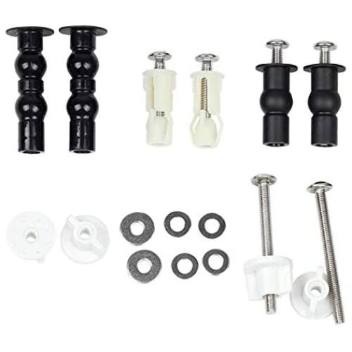 Toilet Seats Screws and Bolts Metal, Universal Toilet Seat Replacement Parts Kit Toilet Cover Hinges Bolt Screws Fixings Expanding Rubber Top Nuts Screws Toilet Seat Mount Hardware Tightening Kit