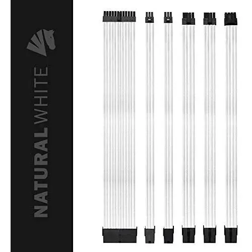 Asiahorse Customization Mod Sleeve Extension Power Supply Cable Kit 18AWG ATX/EPS/8-pin PCI-E/6-pin PCI-E (White) Asiahorse Customization Mod Sleeve Extension Power Supply Cable Kit 18AWG ATX/EPS/8-pin PCI-E/6-pin PCI-E (White)