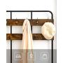 3-in-1 Coat Rack, AERMOO Vintage Metal and Wood Hall Tree, Entrance Storage Rack Storage Rack, with 2 layers of Shoe Racks, 12 Hooks, 1 Bench, for living Room, Bedroom, Office, Clothes Hats