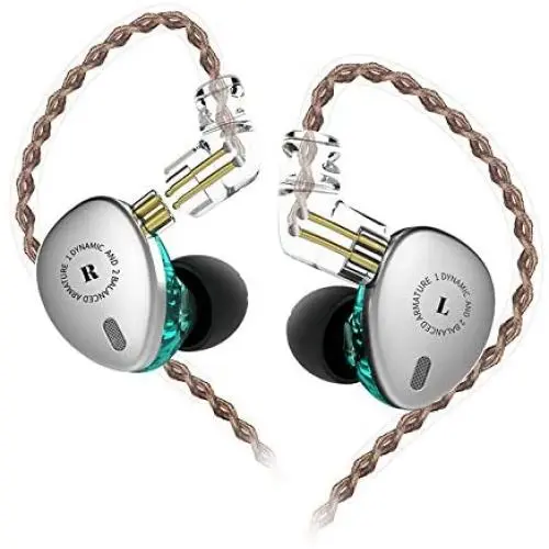 KBEAR KB06 in Ear Headphone,H HIFIHEAR IEM 2BA 1DD Stereo in Ear Earphone, HiFi Over Ear Earbud Headset Noise Cancelling Hybrid Earphone with Removable Cable (No Mic, KB06 Silver) KBEAR KB06 in Ear Headphone,H HIFIHEAR IEM 2BA 1DD Stereo in Ear Earphone, HiFi Over Ear Earbud Headset Noise Cancelling Hybrid Earphone with Removable Cable (No Mic, KB06 Silver)