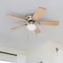 Prominence Home 80029-01 Alvina Led Globe Light Hugger/Low Profile Ceiling Fan, 42 inches, Satin Nickel