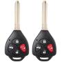 ECCPP Replacement Uncut Keyless Entry Remote Key Fob fits for 08-2012 Toyota Scion xB/ 06-2010 Toyota RAV4 HYQ12BBY (2X)