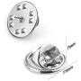 50PCS Metal Locking Pin Backs, Pin Keepers Locking Clasp, Badge Insignia Pin Backs Replacement (Silver)