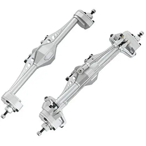 Baoer Metal Front Rear Axle Houseing Shell Modified Parts Bridge for 1/10 RC Crawler Car for Axial Capra 1.9 UTB Front axle + Rear axle Silver Baoer Metal Front Rear Axle Houseing Shell Modified Parts Bridge for 1/10 RC Crawler Car for Axial Capra 1.9 UTB Front axle + Rear axle Silver