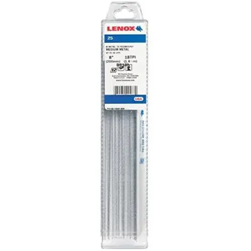 LENOX Tools Metal Cutting Reciprocating Saw Blade with Power Blast Technology, Bi-Metal, 8-inch, 18 TPI, 25/PK, Model:20487B818R LENOX Tools Metal Cutting Reciprocating Saw Blade with Power Blast Technology, Bi-Metal, 8-inch, 18 TPI, 25/PK, Model:20487B818R