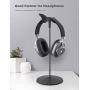 Headphone Stand, Desktop Headset Holder - Lamicall Desk Earphone Stand, for All Headsets Such as HyperX Gaming Headphones, Beats/Sony/Sennheiser Music Headphones - Black