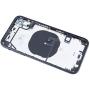 Group Vertical Replacement Back Glass Midframe Housing Full Assembly Compatible with Apple iPhone XR (A1984, A2105, A2106, A2108) (6.1'') (Black)