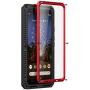 Pixel 3a Case,Google Pixel 3a Metal Case with Gorilla Glass Screen Protector Armor Tank Military Aluminum Alloy Bumper Hybrid Soft Rubber Military Shockproof Hard Defender Metal Cover,Red