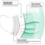 50 Pcs Disposable Face Cover 3-Ply Filter Non Medical Breathable Earloop Masks (Green)
