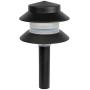 Sterno Home GL22627BK Outdoor Path, Plastic 2-Tier Low Voltage Landscape Lighting, 8.66 x 5.2-Inches (4W Warm White/15 Lumens), 1-Pack, Black